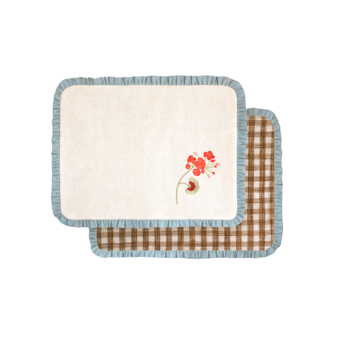 Lappliq, Geranium and gingham placemat