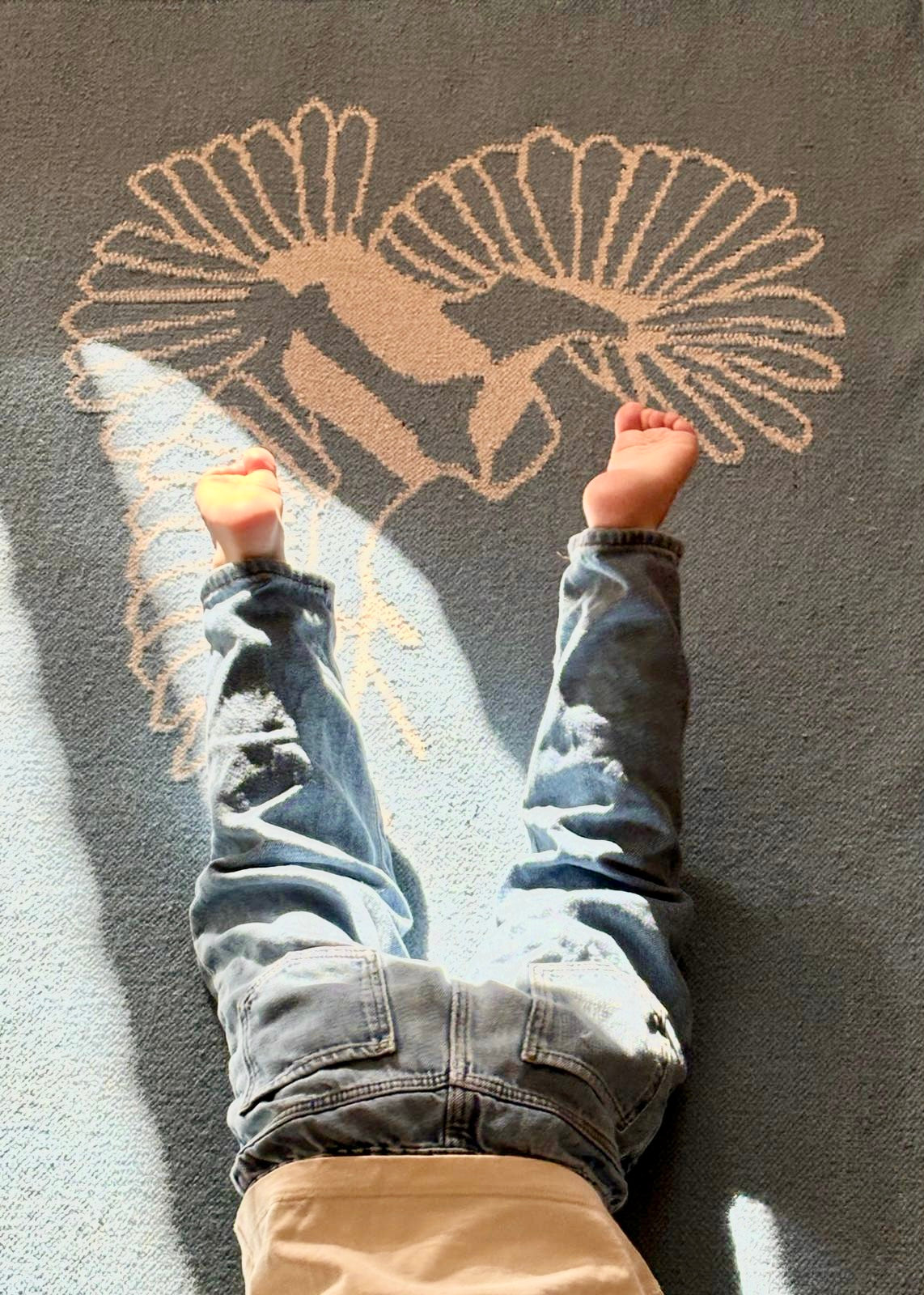 Sparrow and Grass, 'Flying Birds Rug'