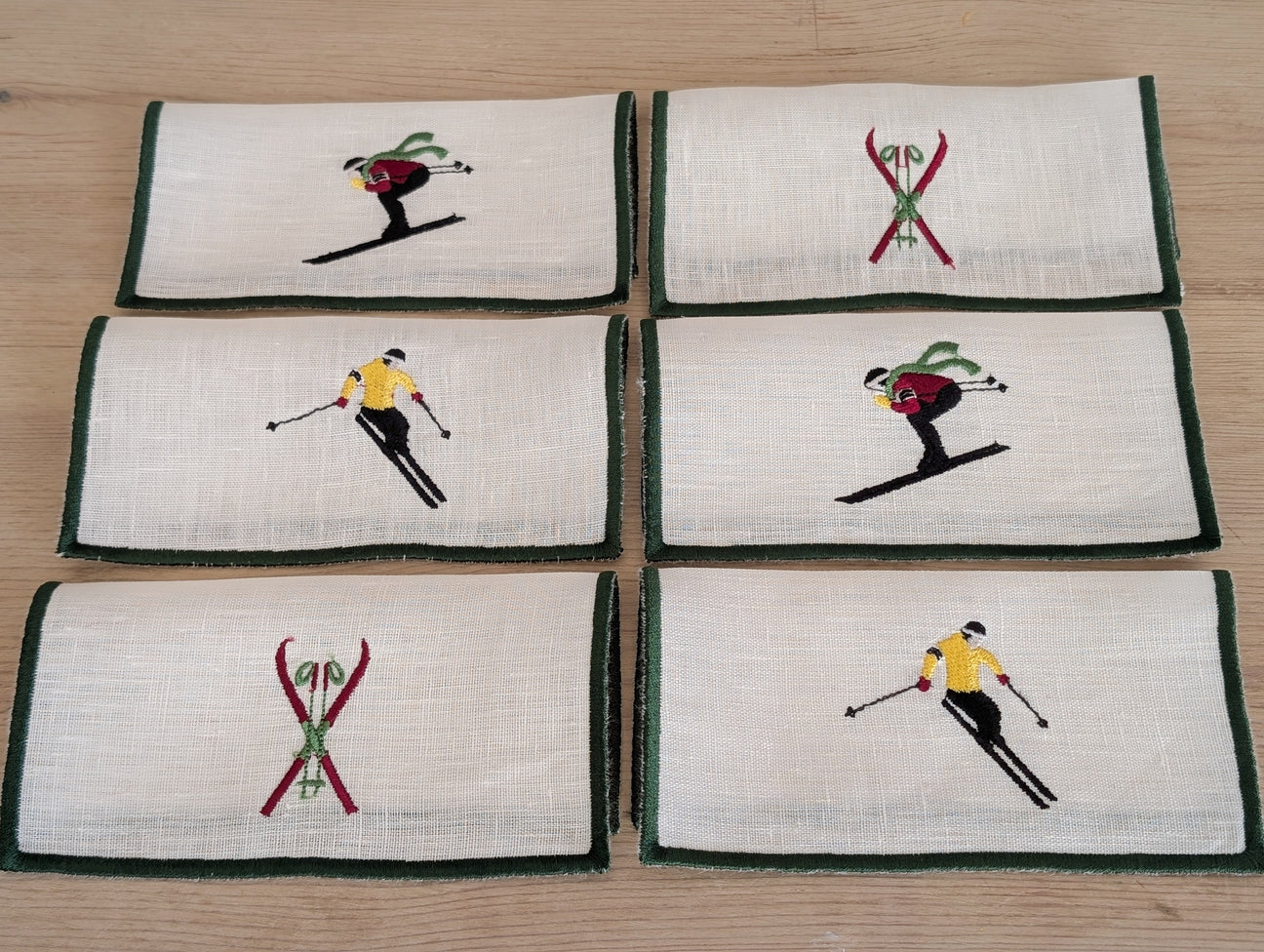 Petit Menage, Baqueria Ski Cocktail Napkins, set of six