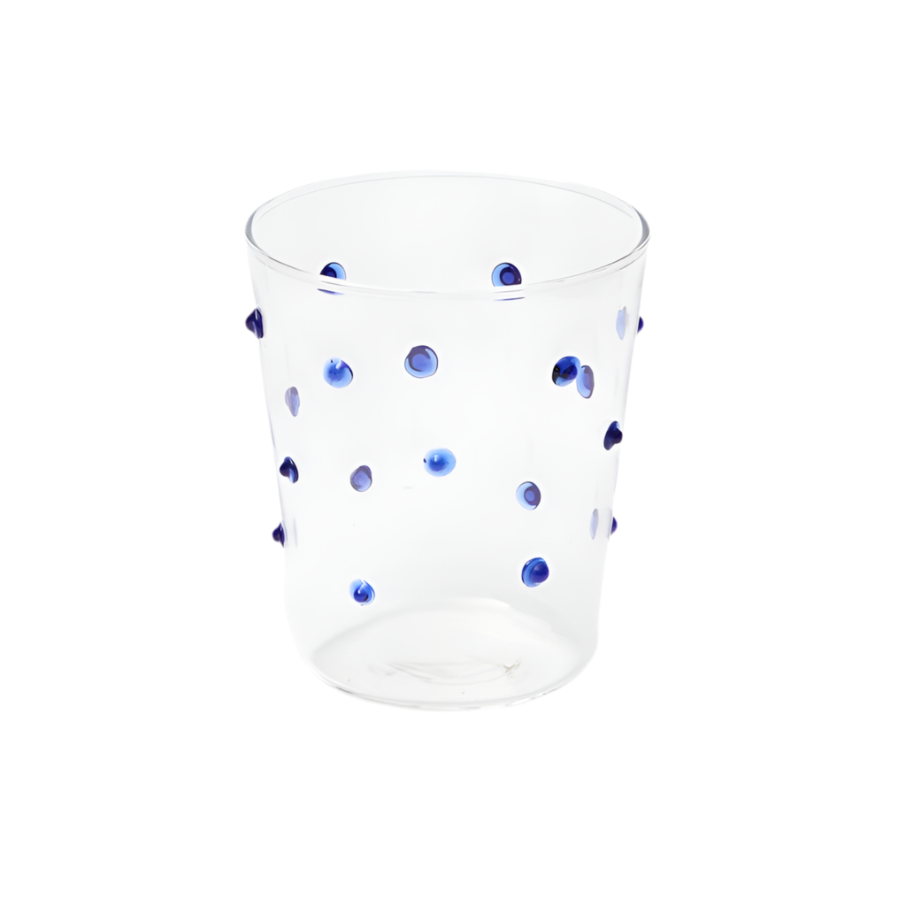 Voi Collective, Blue Dotted Glasses (set of 4)