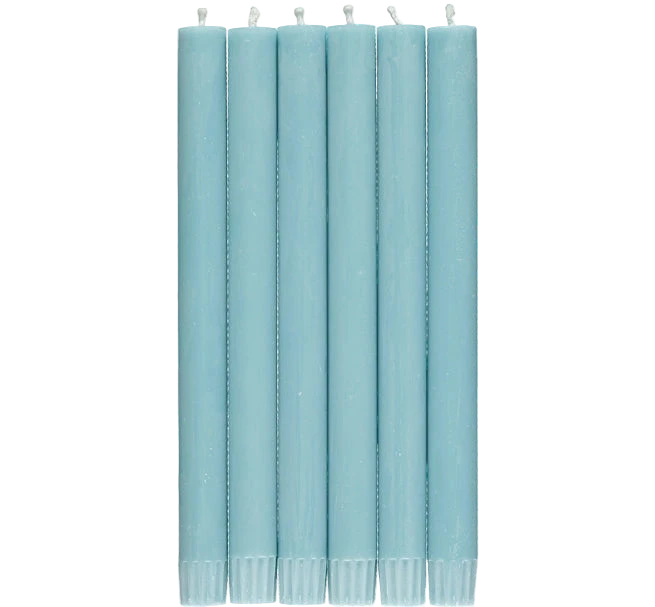Set of 6 Blue Candles