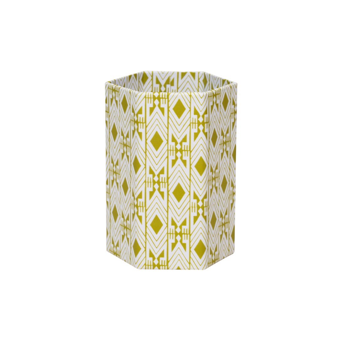 Dar Leone, Tijan Maize Yellow Hexagonal Brush Pot