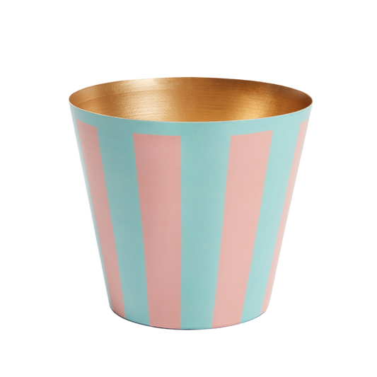 The Penny Planter in Pink and Blue Stripe