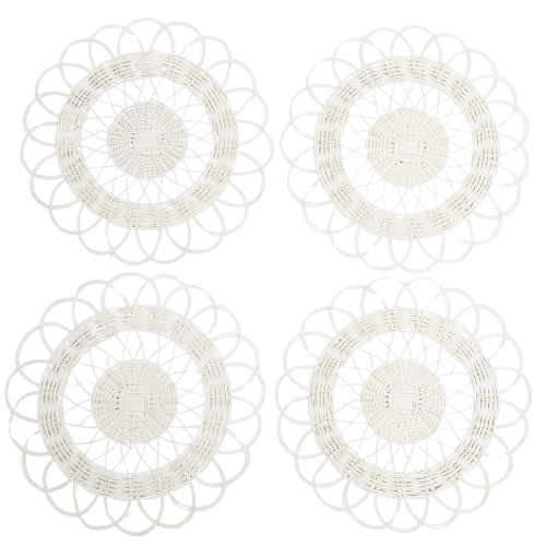 Voi Collective White Cabana Placemats, Set of Four