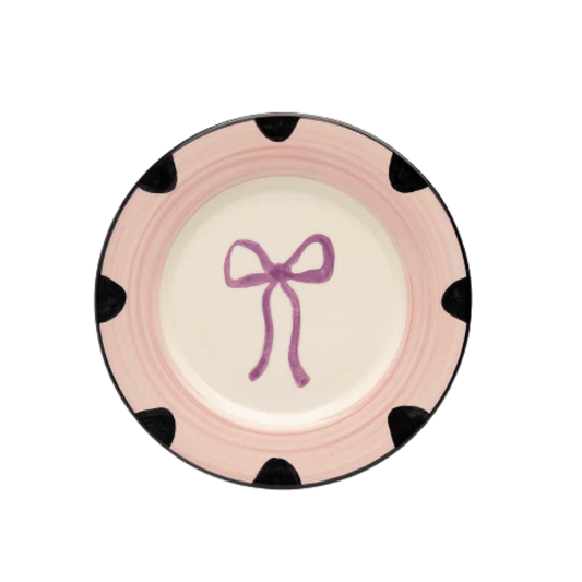 Actos Pink Bow Dessert Plate