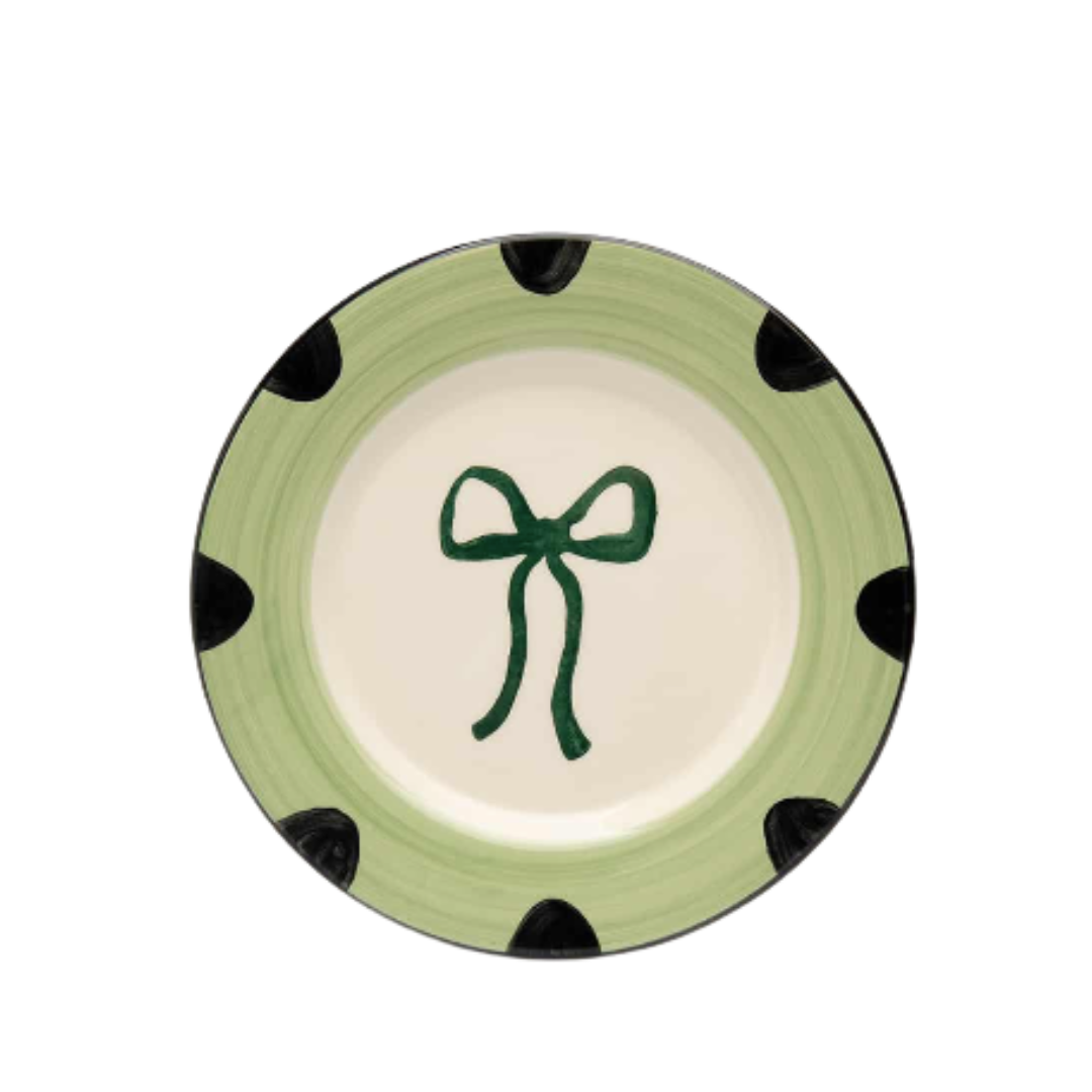 Actos Green Bow Dessert Plate