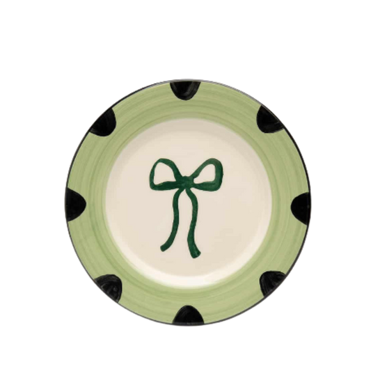 Actos Green Bow Dessert Plate
