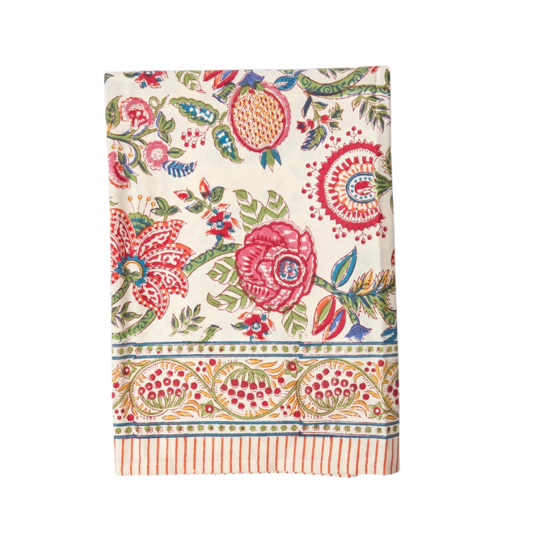 Voi Collective, Red Palmyra Tablecloth