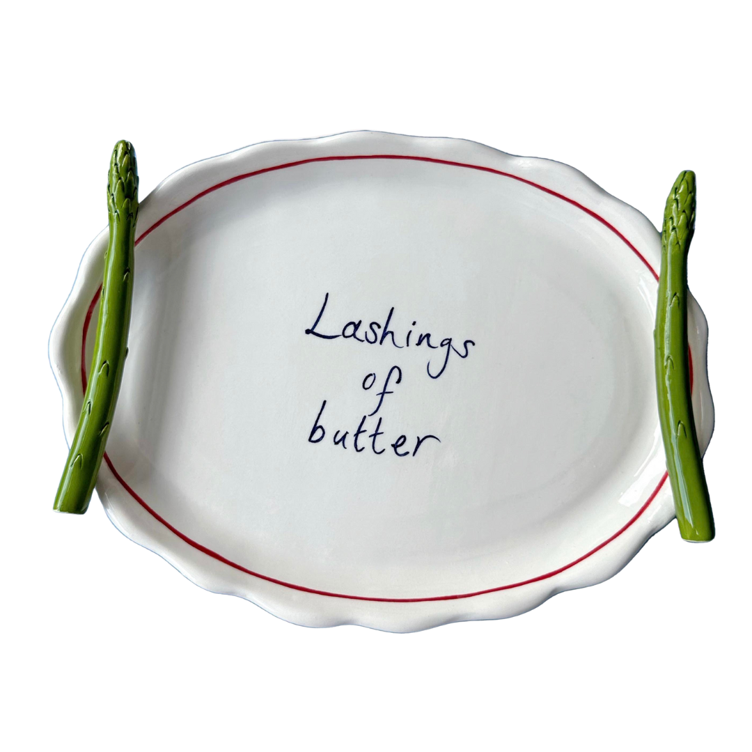 Minnie Mae-Stott, 'Lashings of Butter' Asparagus Serving Platter
