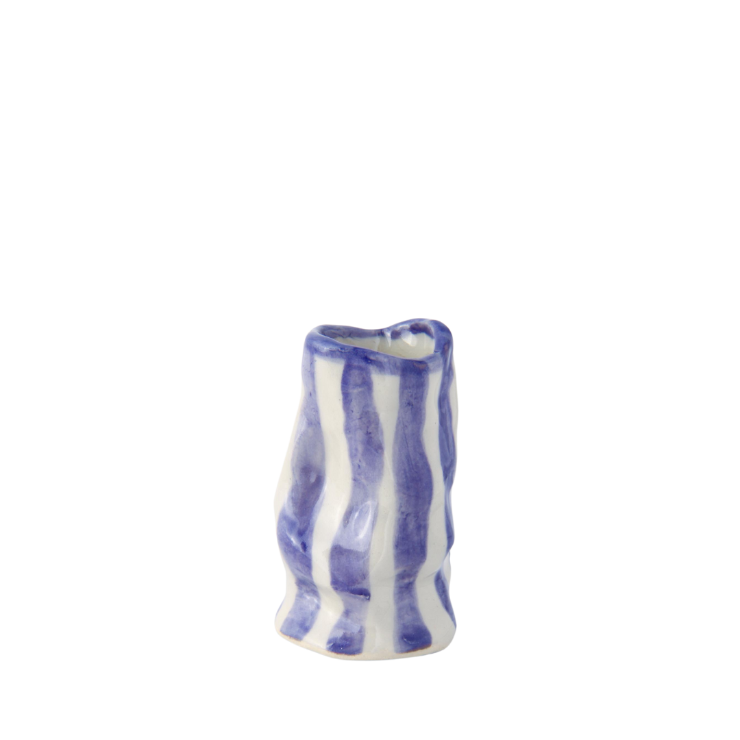 Hodge Pots, 'Amethyst Candy Stripe Candle Holder'