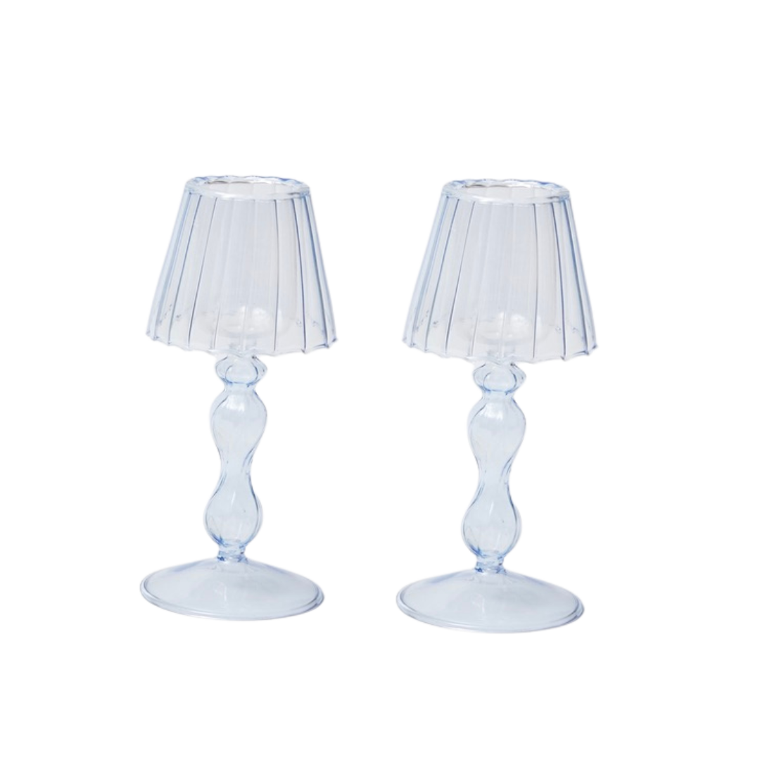 Voi Collective, Pale Blue Tea Light Lamp (set of 2)