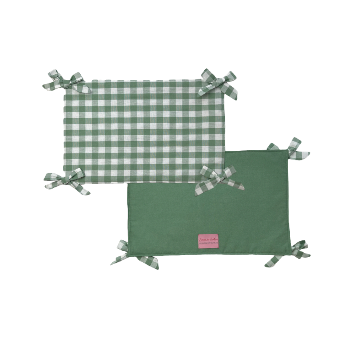 L'amour des Bonbons 'Bisou... my love B2C B2B Bisou...my love placemat in green'