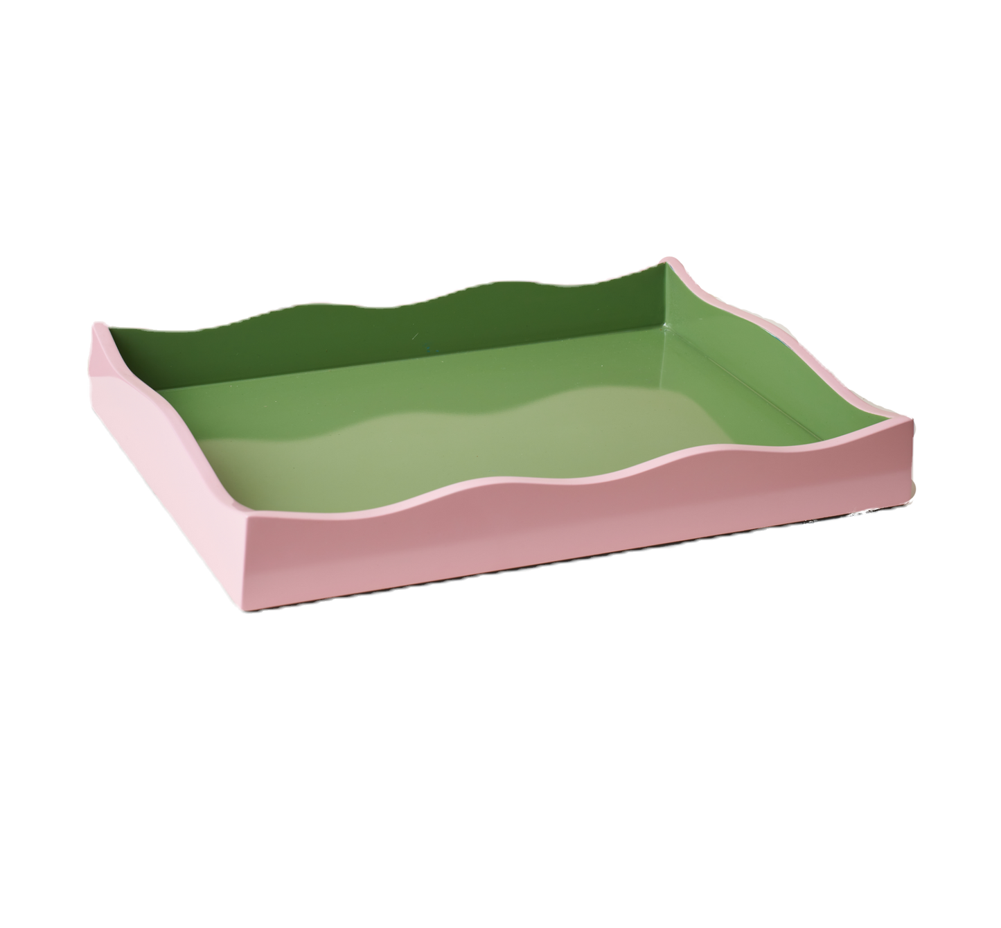 The Allegra Wiggle Tray in Pink and Green