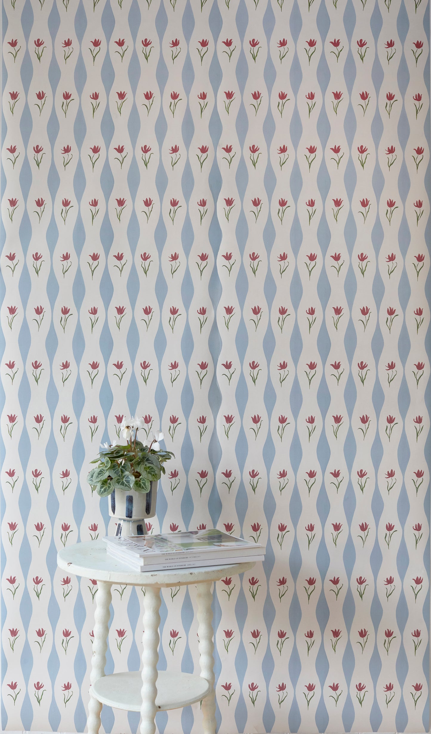 Sophie Harpley, 'Tulip wave' wallpaper (sky)'