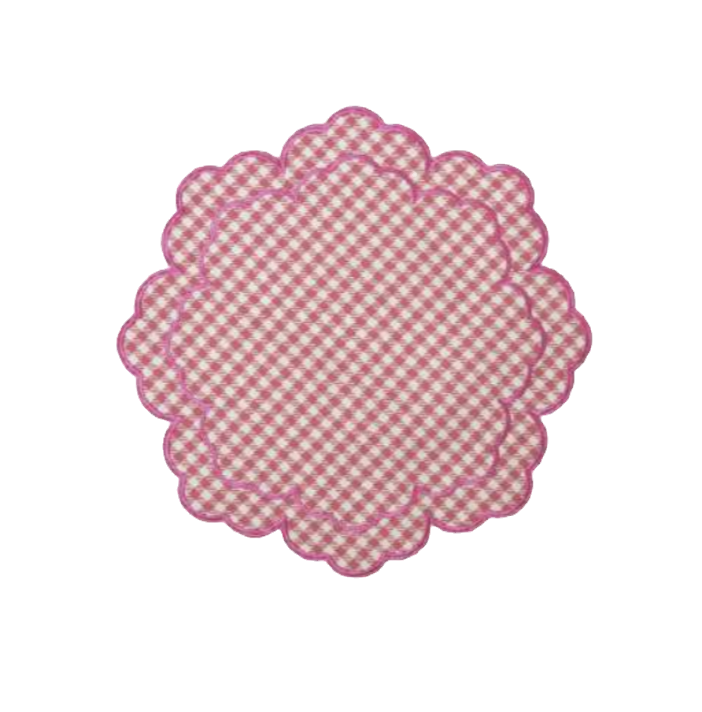 White and Pink Gingham Placemat