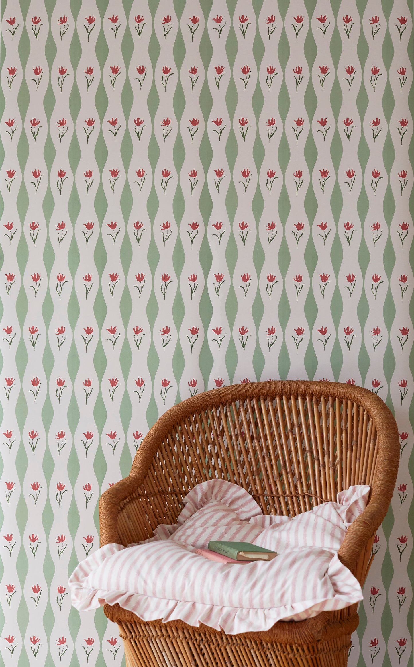 Sophie Harpley, 'Tulip Wave Wallpaper (pistachio)'