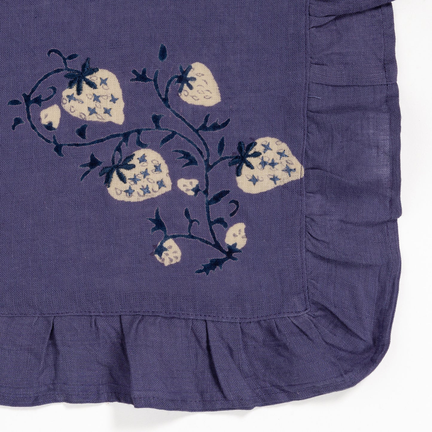 Sharland England, 'Fraises Des Bois Napkins in Blue (Set of 4)'
