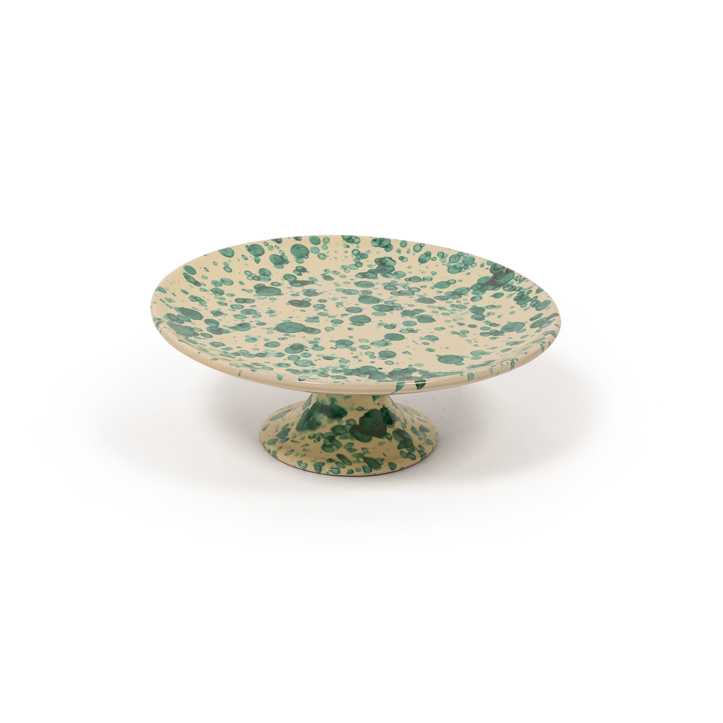 Sharland England, 'Splatter Cake Stand in Antique Green'