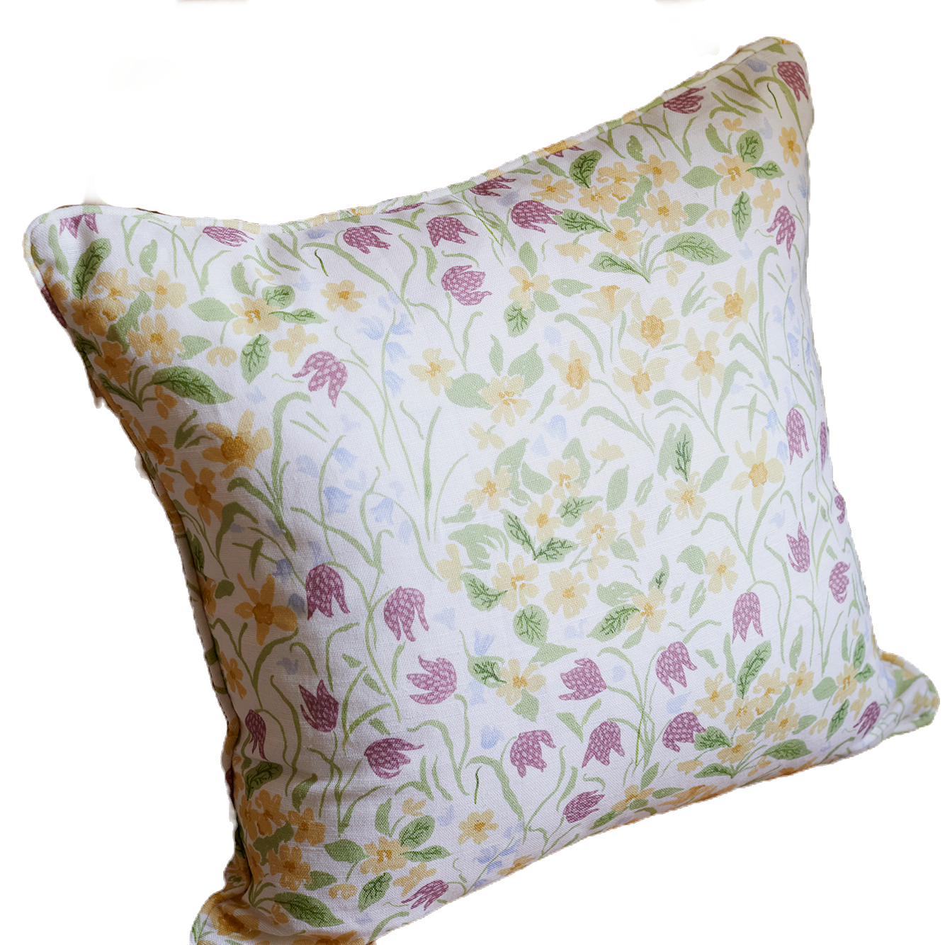 Sophie Harpley, ' Oxford Meadow' linen piped cushion'