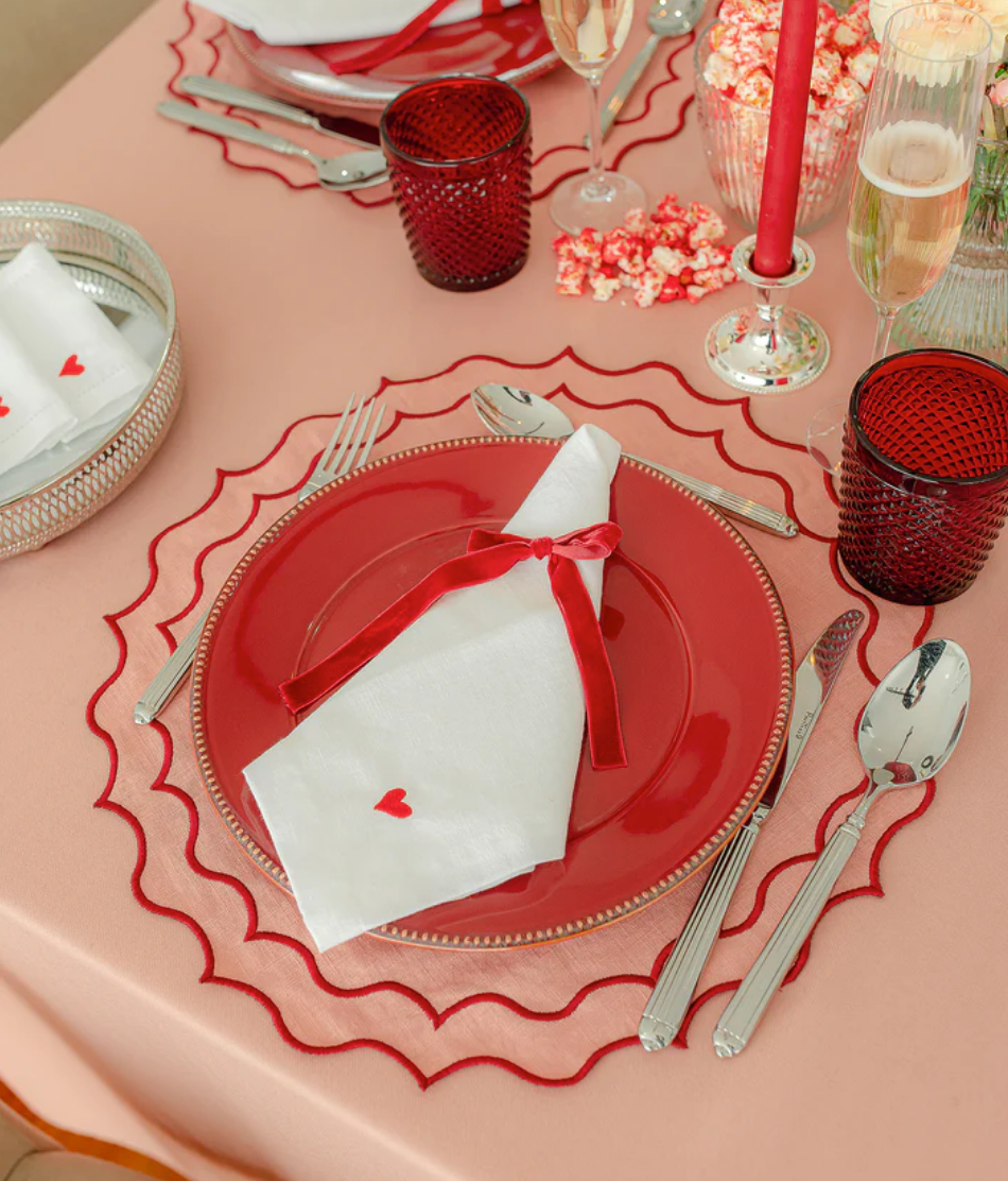 Peach and Red Placemat