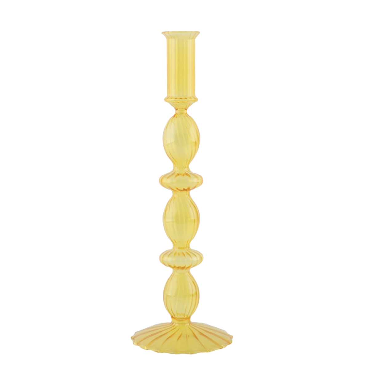 Yellow Candlestick Holder