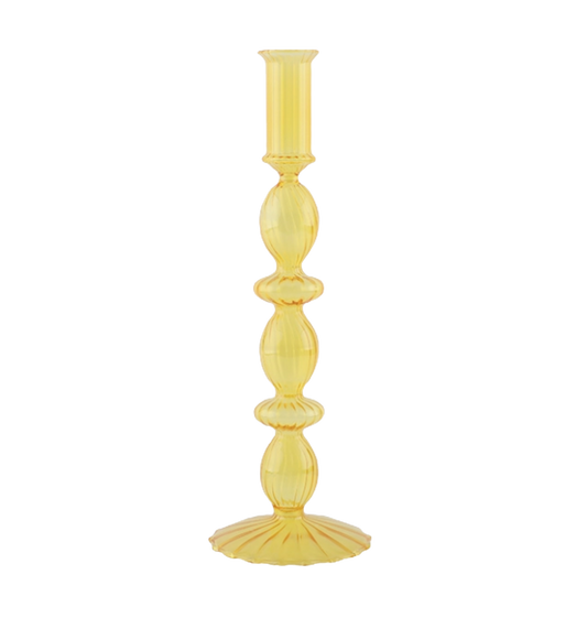 Yellow Candlestick Holder