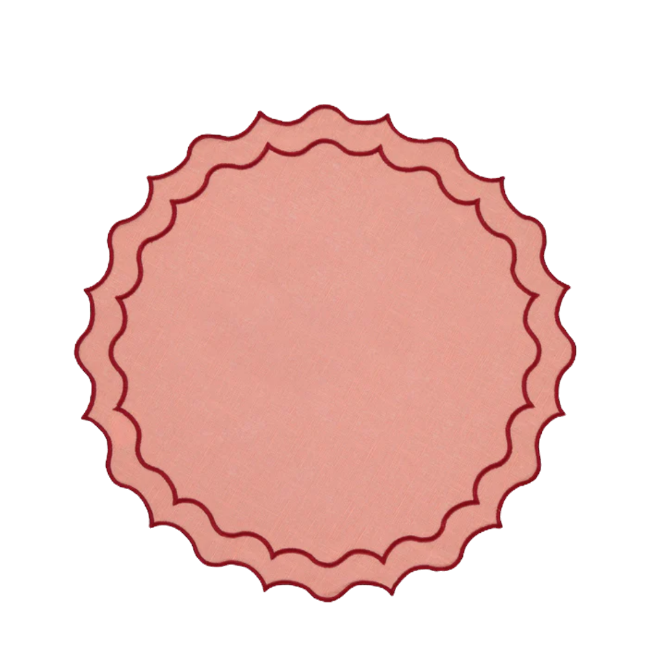 Peach and Red Placemat