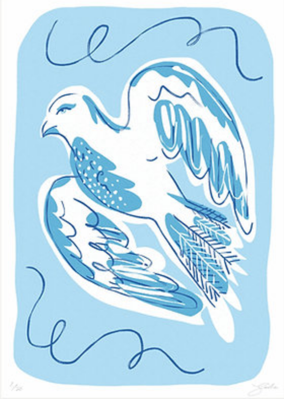 Sasha Compton, 'Dove Print' 2022