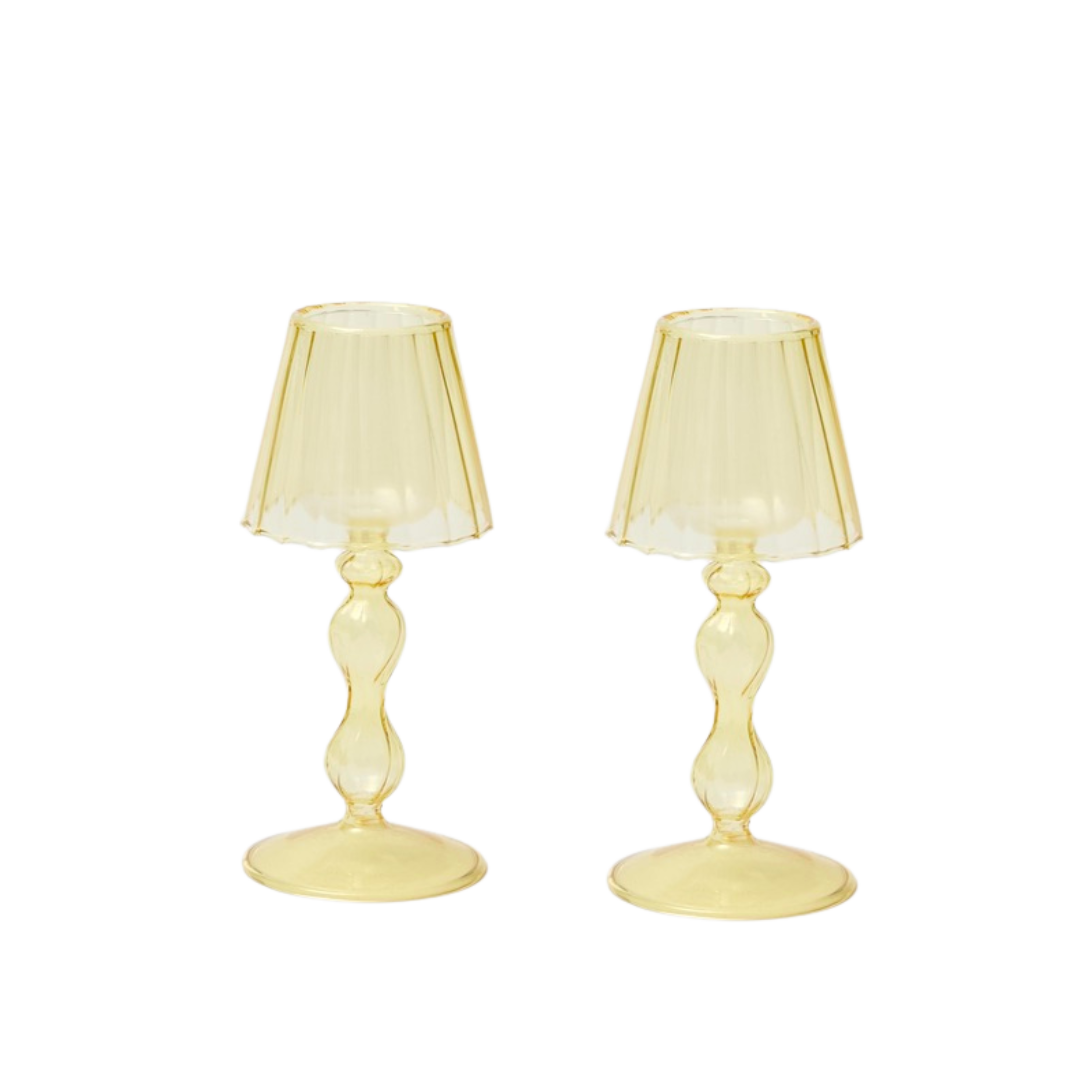 Voi Collective, Yellow Tea Light Lamp (set of 2)