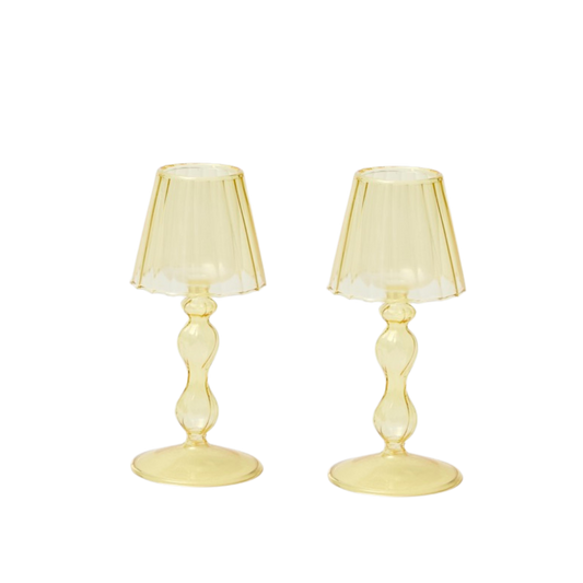 Voi Collective, Yellow Tea Light Lamp (set of 2)