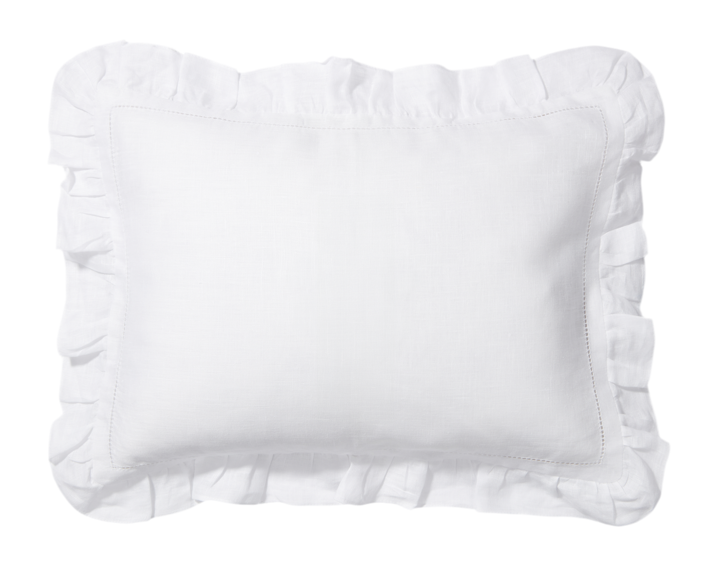 Volga Linen, Boudoir Pillow with Frill Edge