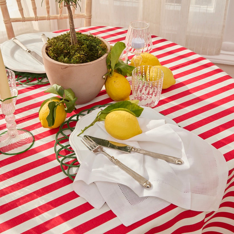 Voi Collective, Red Stripe Tablecloth