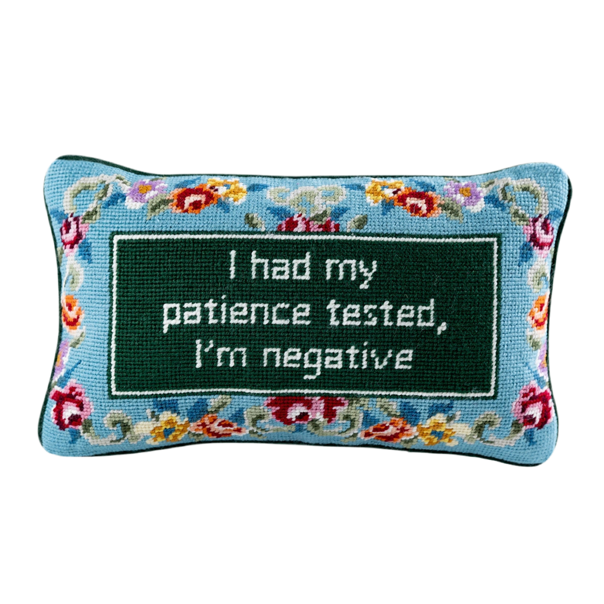 Negative Needlepoint Pillow