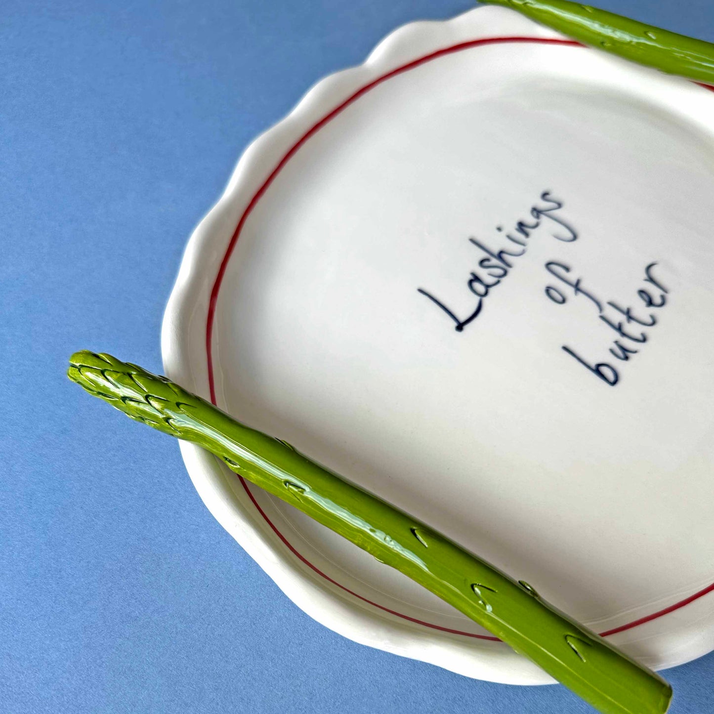 Minnie Mae-Stott, 'Lashings of Butter' Asparagus Serving Platter
