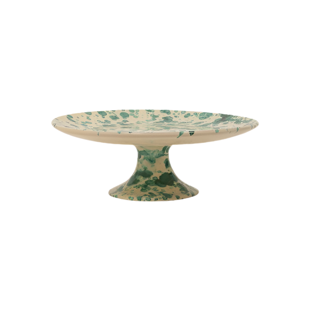Sharland England, 'Splatter Cake Stand in Antique Green'