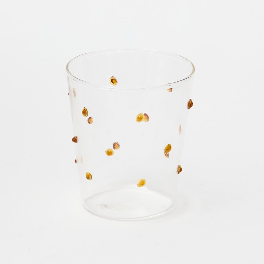 Voi Collective, Amber Dotted Glasses (set of 4)