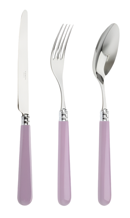Set of 12 Rose Pale Cutlery in Stainless Steel