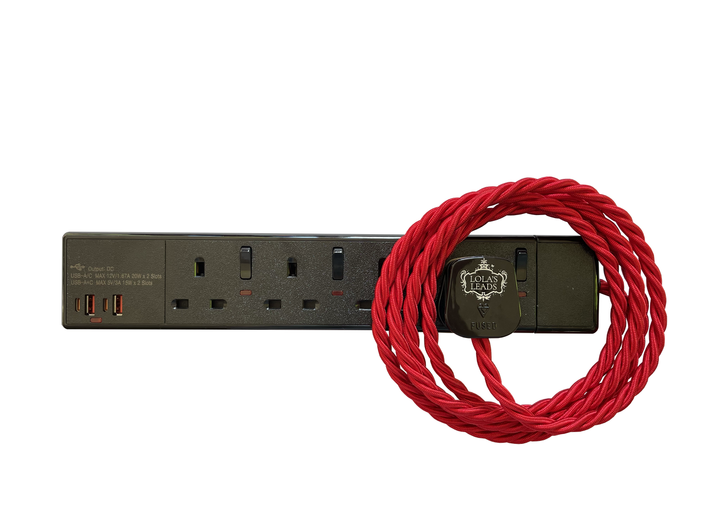 Lola's Leads Black USB 2A+2C 4g