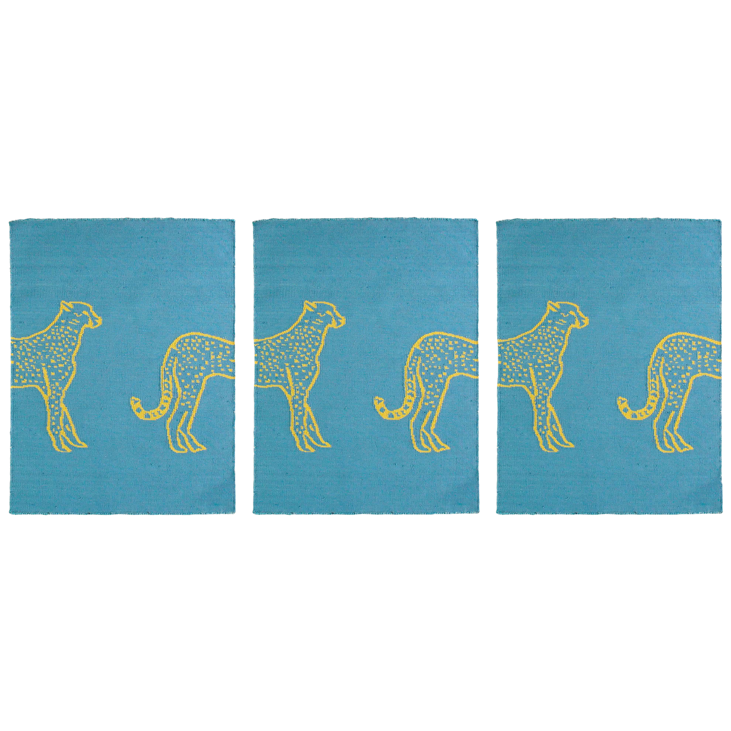 Sparrow and Grass, 'Cheetah Triptych Tapestry'