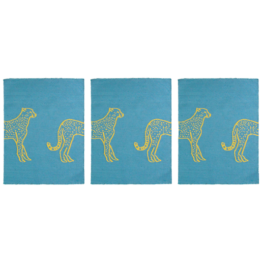 Sparrow and Grass, 'Cheetah Triptych Tapestry'
