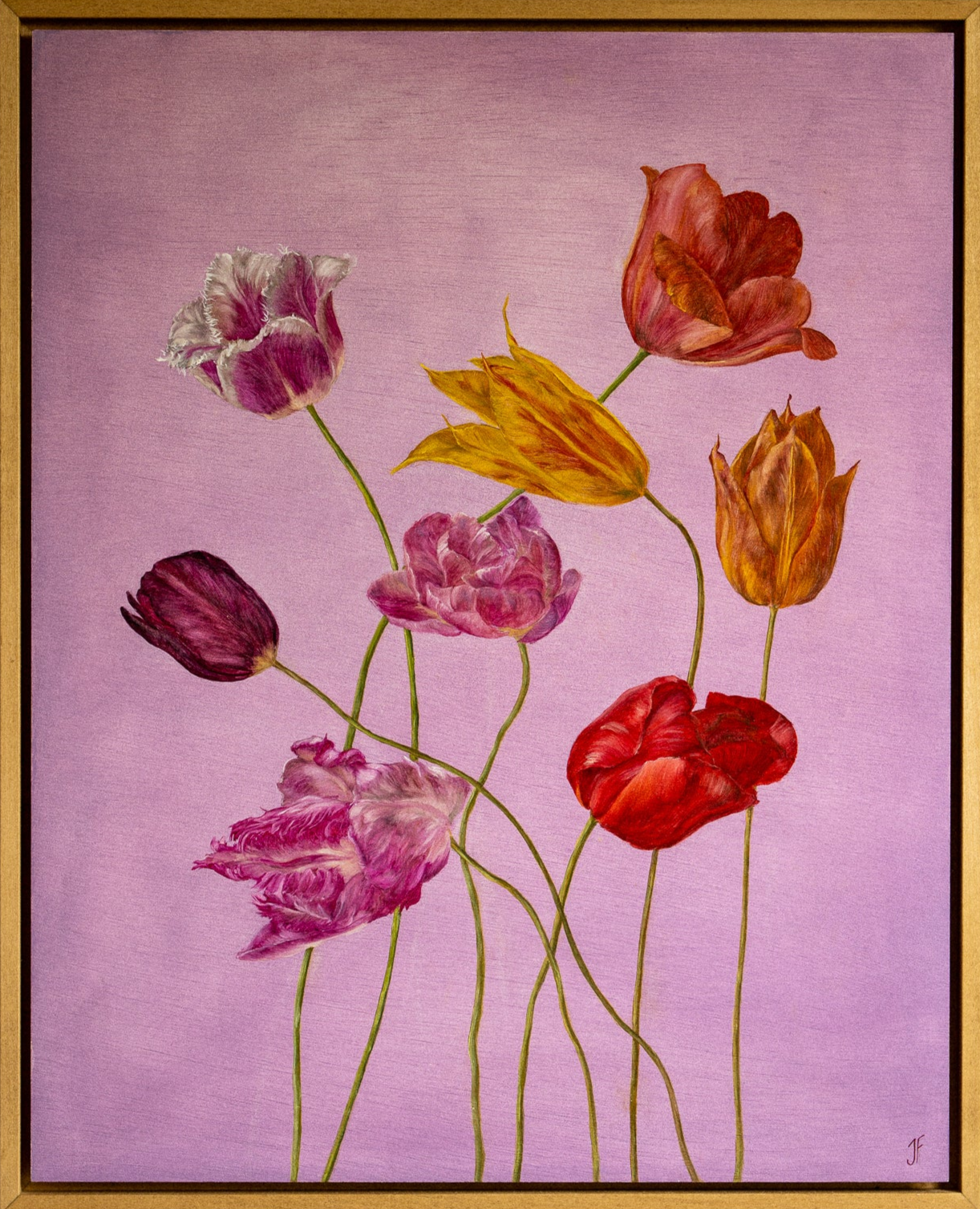 Jasmyn Fraser ‘Tulips on Lilac' 2025
