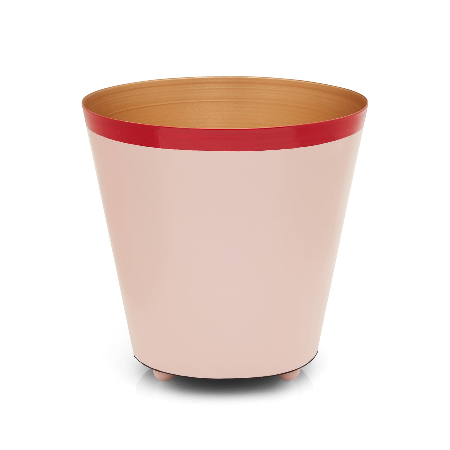 SAMPLE of The Penny Planter with Pink and Green Rim