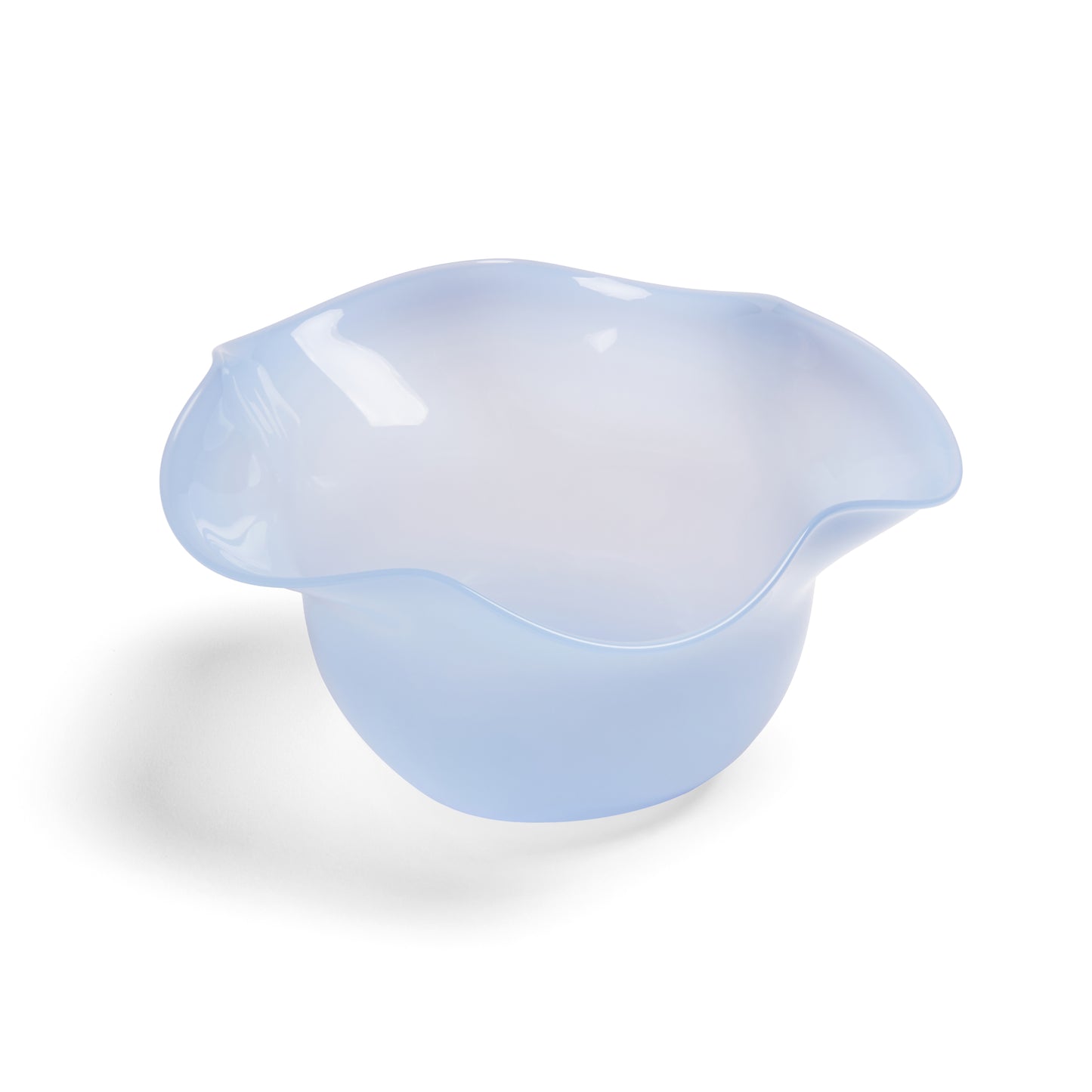 The Antonia Murano Ruffle Bowl in Blue