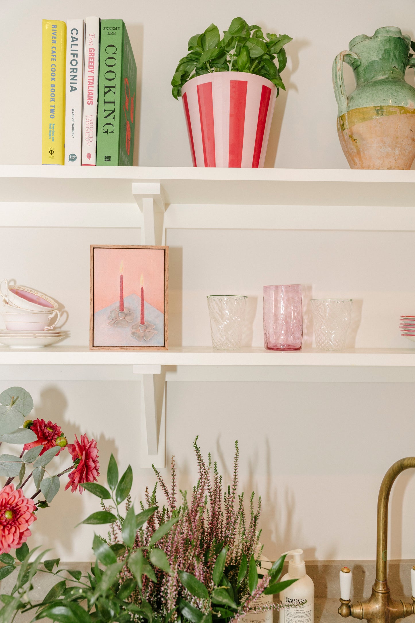 The Penny Planter in Pink and Red Stripe