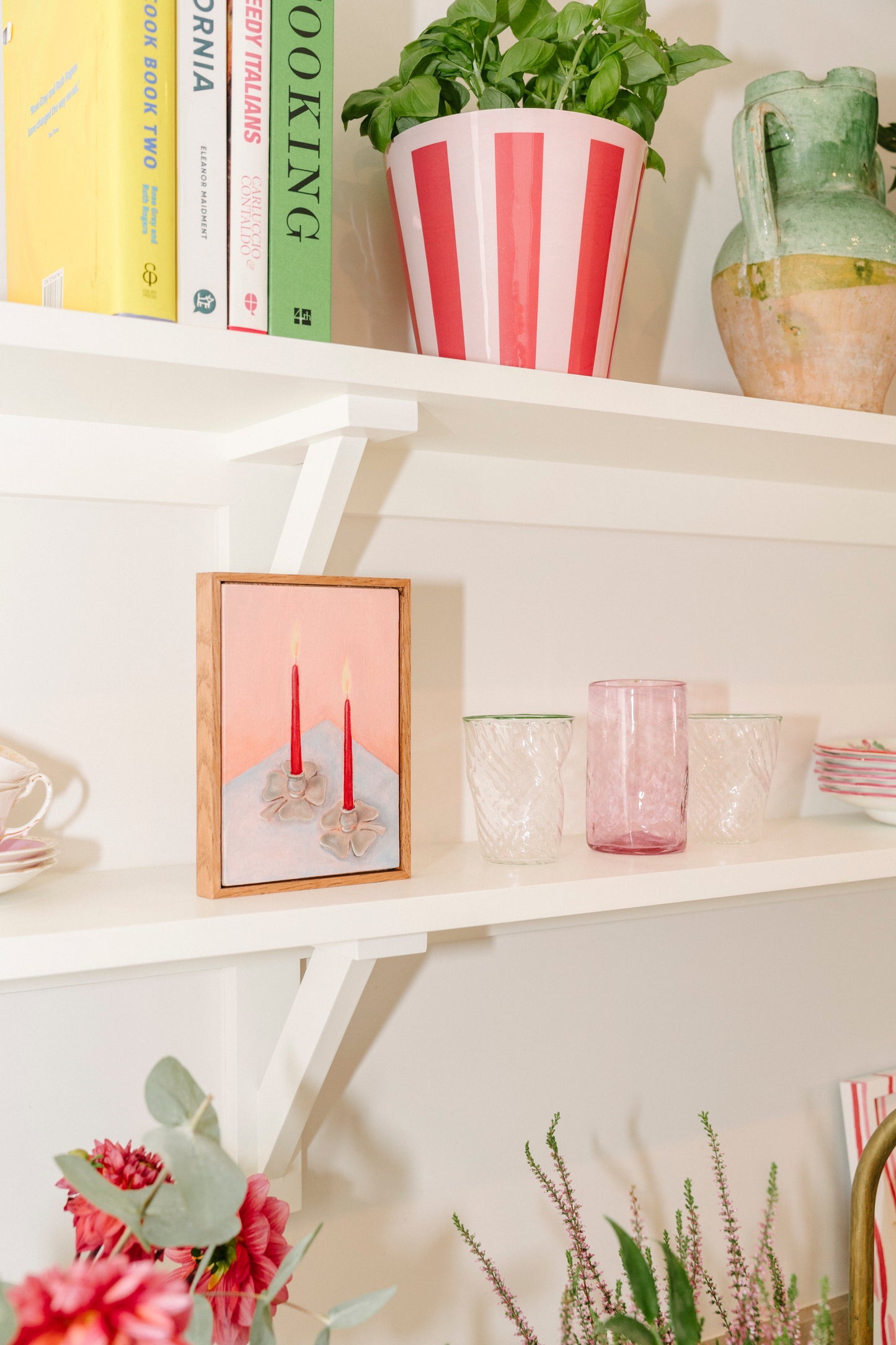 The Penny Planter in Pink and Red Stripe