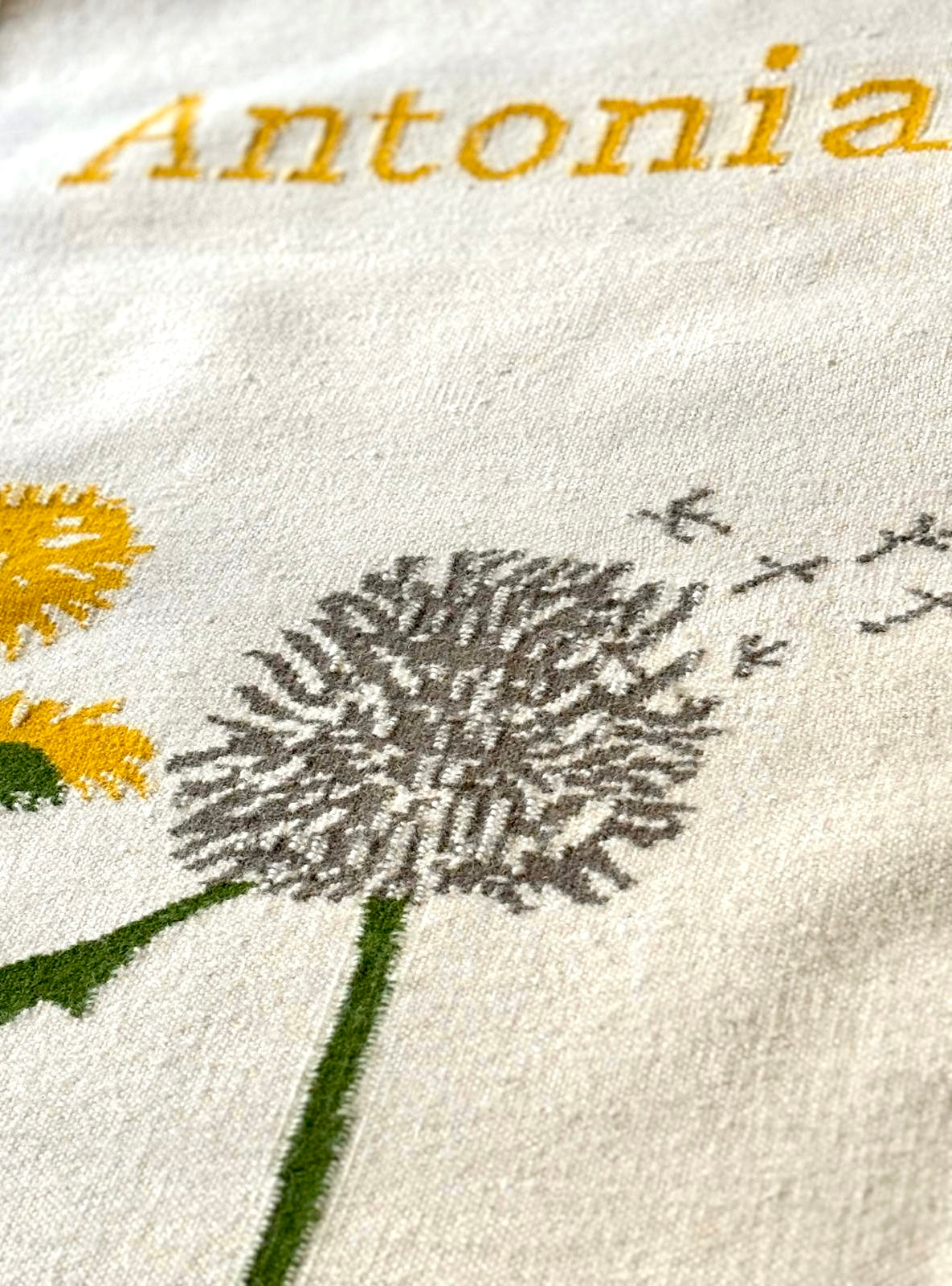 Sparrow and Grass, 'Dandelion Wall Hanging'