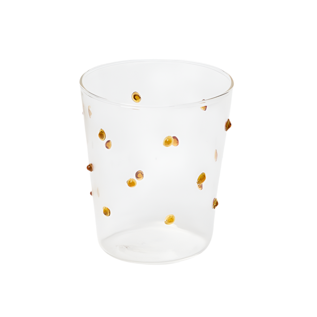 Voi Collective, Amber Dotted Glasses (set of 4)