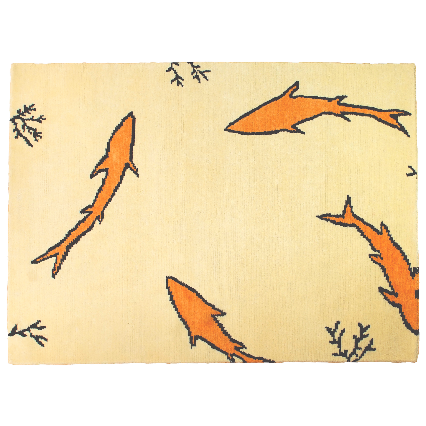 Sparrow and Grass, 'Fish Rug'