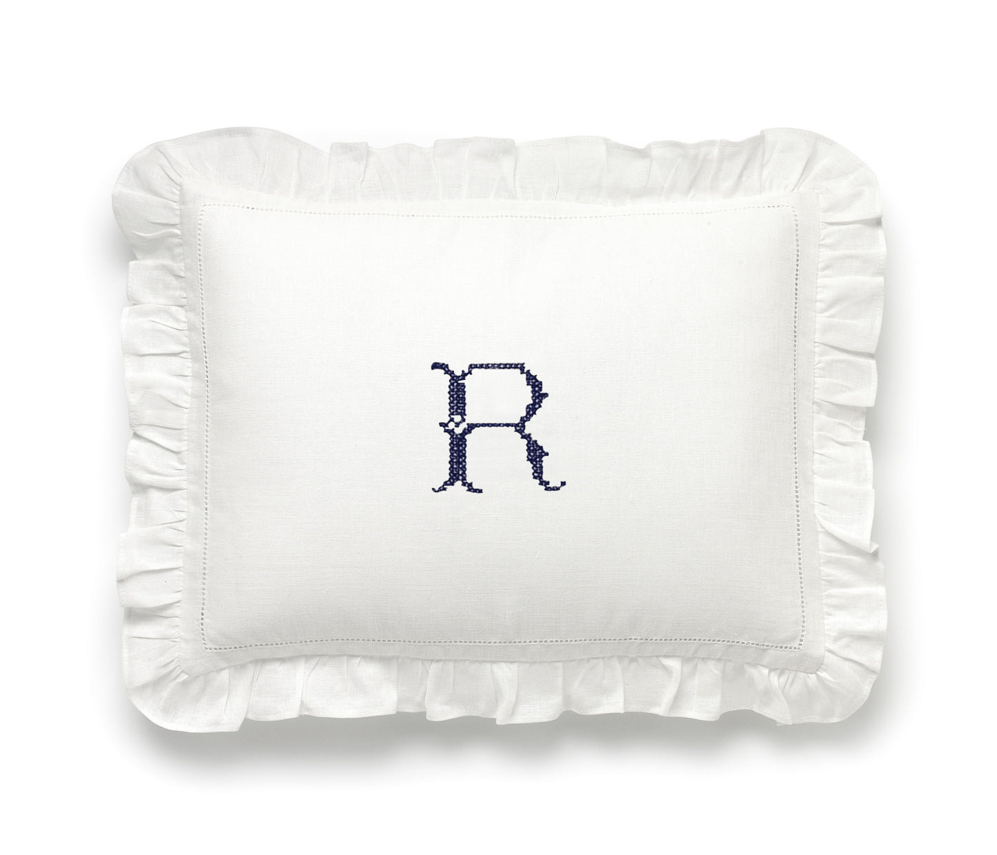 Volga Linen, Boudoir Pillow with Frill Edge