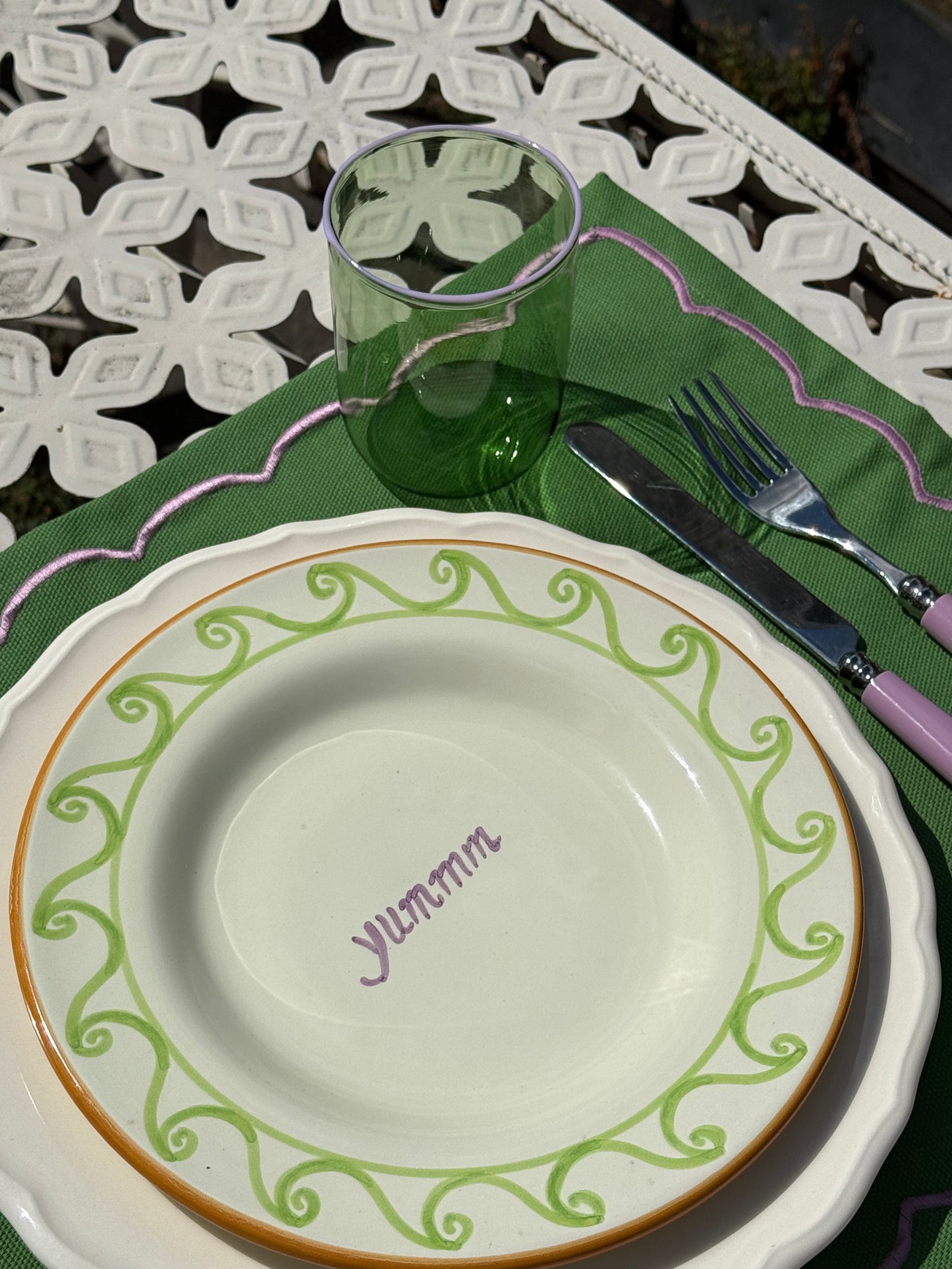 The Daphne Venetian Tumbler in Pink and Green